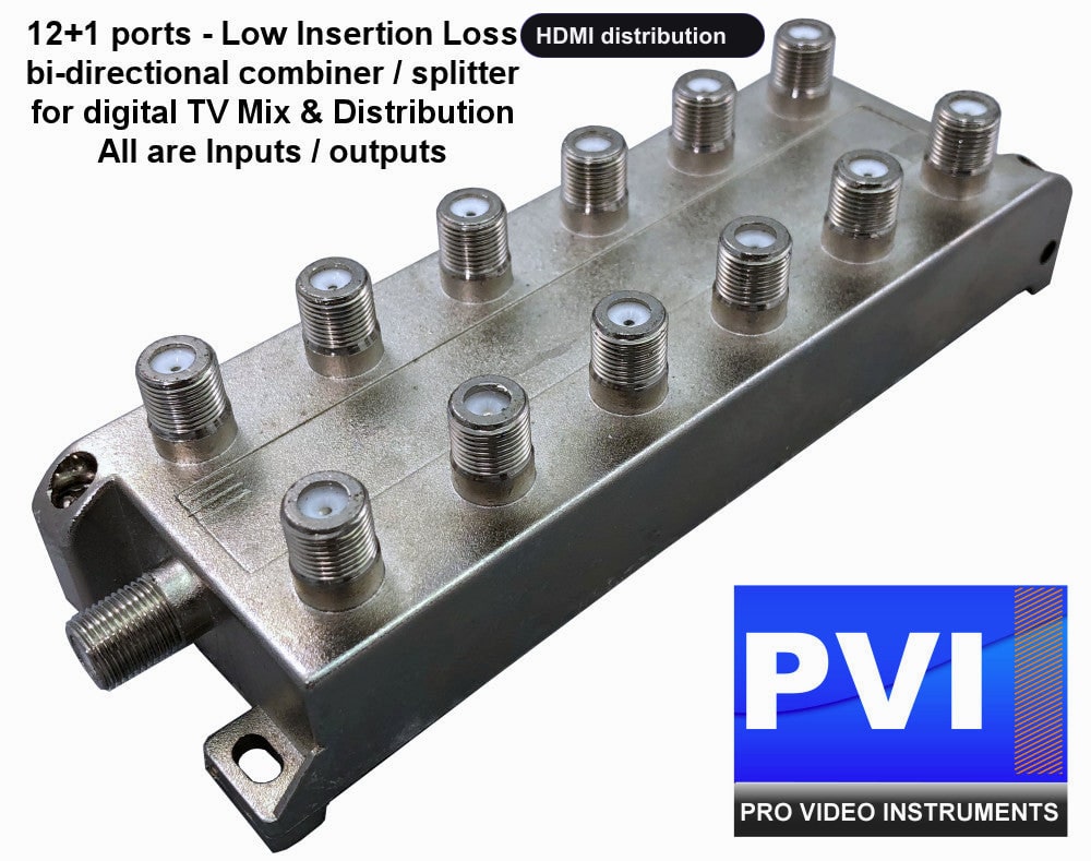 HDMI distribution coaxial combiner splitter for digital TV channel distribution multi modulator combining