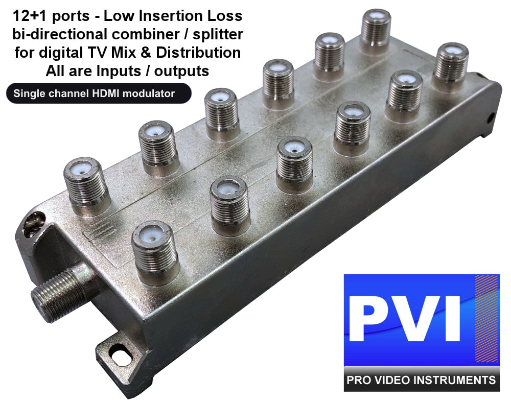 Single channel HDMI modulator coaxial combiner splitter for digital TV channel distribution multi modulator combining
