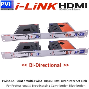 STUDIO-ILINK-4KHDMI-BD - Broadcast 4K HDMI Studio-To-Studio & Studio-To-Transmitter Bi-Directional Video Over Internet Video Contribution Link System Single & Multi-Destination