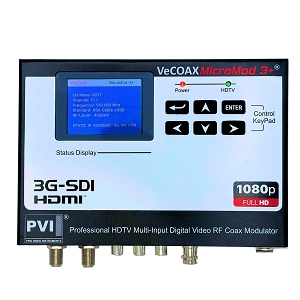 VECOAX MICROMOD-SDI Professional SDI HDMI AV CC RF Modulator for HD to Coax Video Distribution Over Coax to Unlimited TVs as HDTV Channel with PC Remote Control