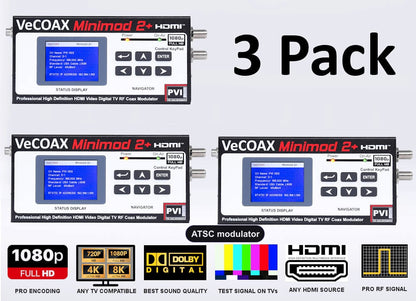 ATSC modulator 3-pack bundle deal - three MINIMOD 2+ units