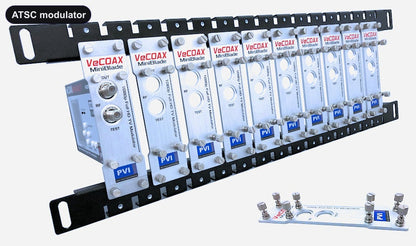 ATSC modulator blade rack kit mount 10 or more units in single rack space