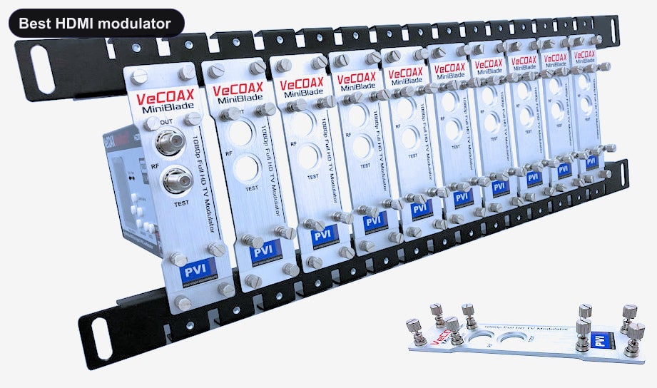 Best HDMI modulator blade rack kit mount 10 or more units in single rack space