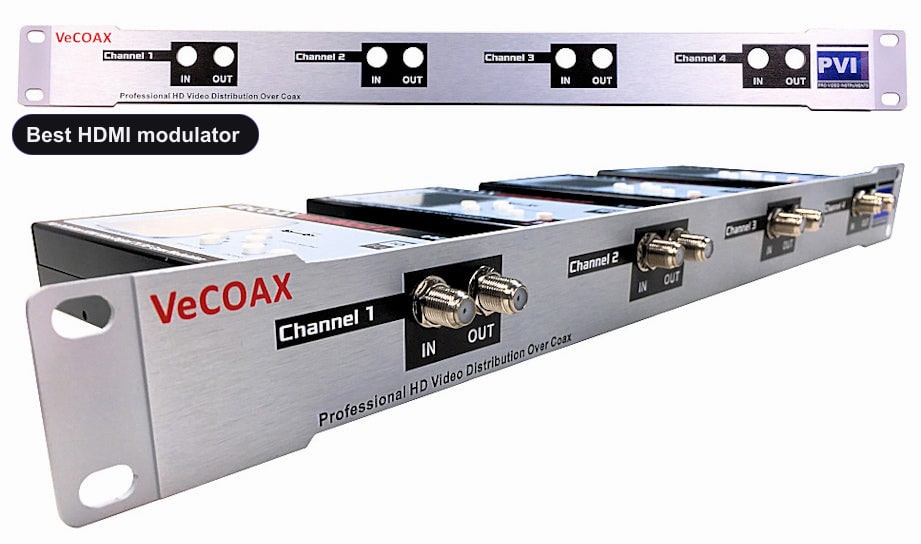 Best HDMI modulator rack mount 4 channels in single 1RU panel