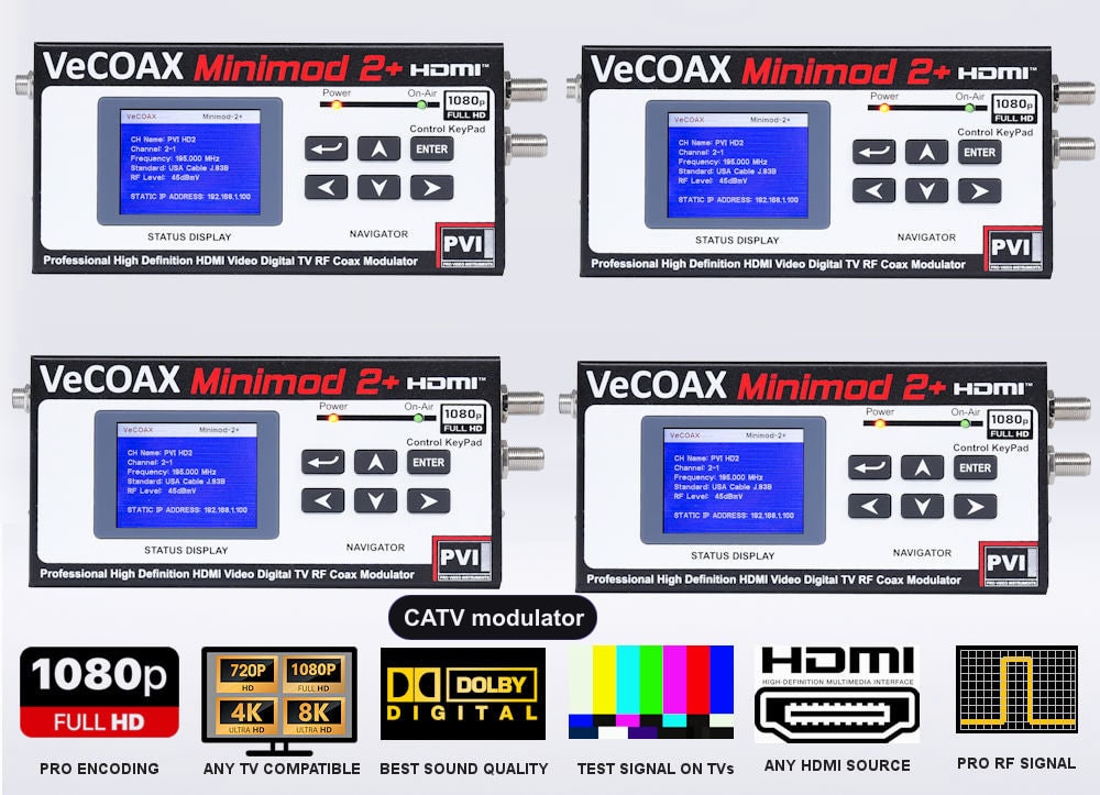 CATV modulator 4-pack bundle deal - four MINIMOD 2+ units