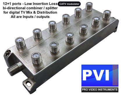 CATV modulator coaxial combiner splitter for digital TV channel distribution multi modulator combining