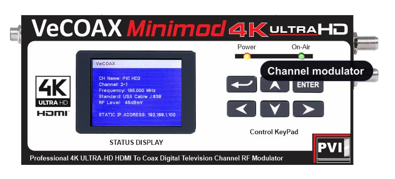 MINIMOD-4K upgrade - full 4K Channel modulator over coax