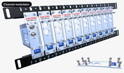 Channel modulator blade rack kit mount 10 or more units in single rack space