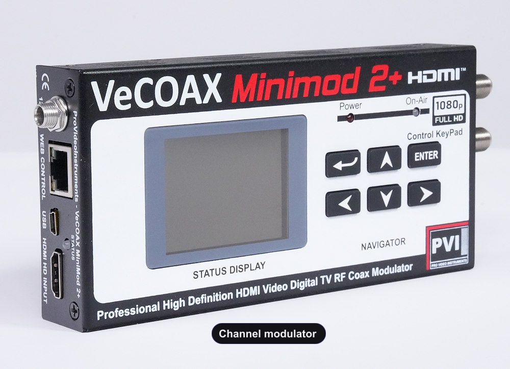 Channel modulator compact aluminum enclosure left side view