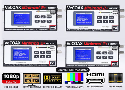 Church HDMI modulator 4-pack bundle deal - four MINIMOD 2+ units