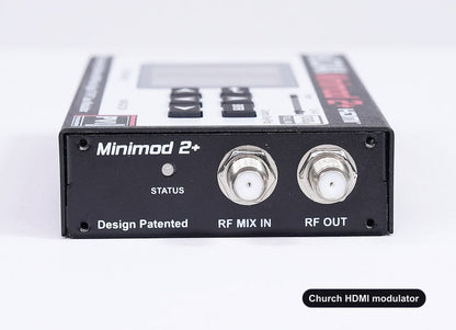 Church HDMI modulator coaxial RF output connector for TV distribution