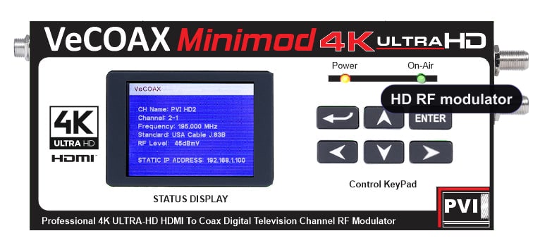 MINIMOD-4K upgrade - full 4K HD RF modulator over coax