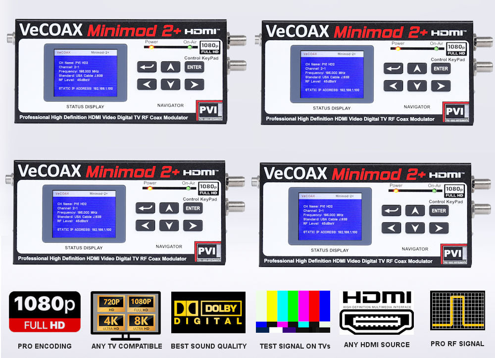 HDMI modulator 4-pack bundle deal - four MINIMOD 2+ units