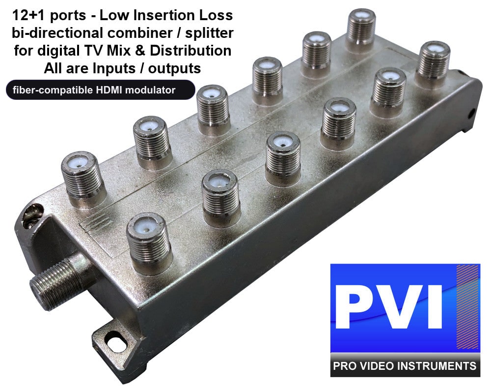 fiber-compatible HDMI modulator coaxial combiner splitter for digital TV channel distribution multi modulator combining