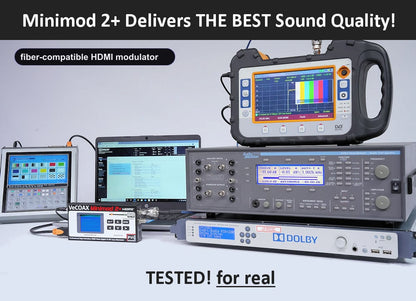 fiber-compatible HDMI modulator broadcast-grade Dolby Digital AC-3 audio test results