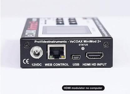 HDMI modulator no computer rear panel HDMI input and Ethernet web control port