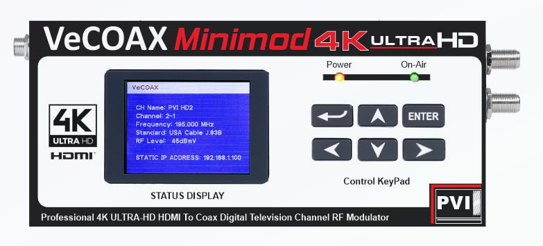MINIMOD-4K upgrade - full 4K HDMI to coax modulator over coax