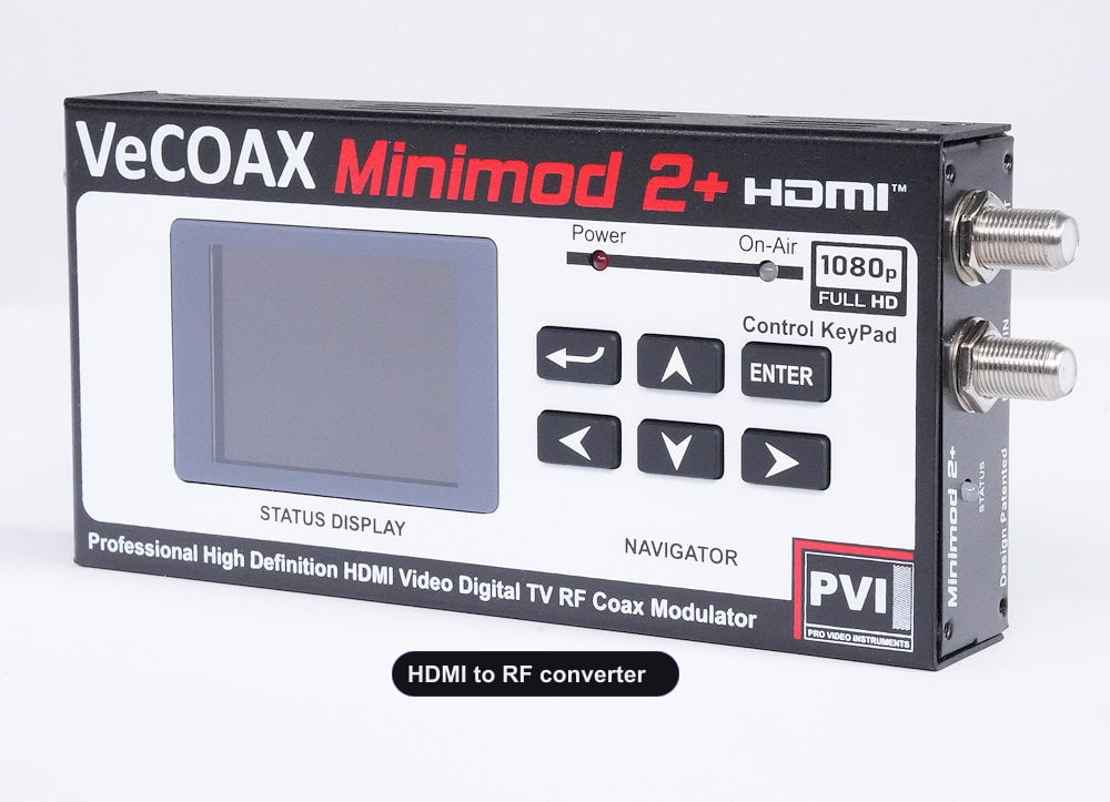 HDMI to RF converter professional build quality right side ventilation