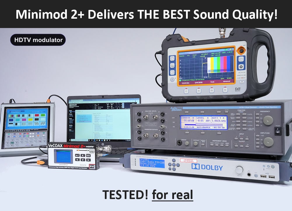 HDTV modulator broadcast-grade Dolby Digital AC-3 audio test results