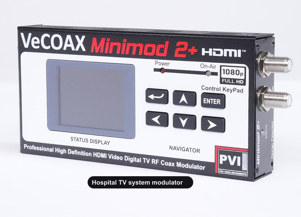 Hospital TV system modulator professional build quality right side ventilation
