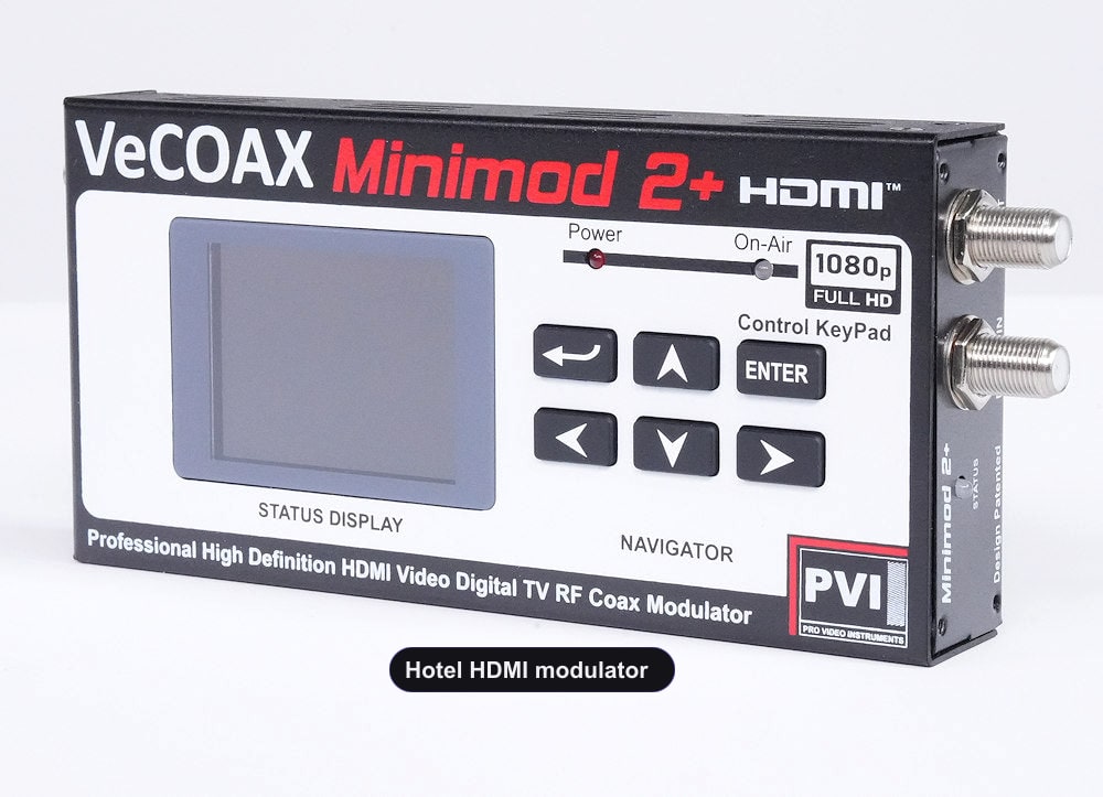 Hotel HDMI Modulator | Custom Guest-Room TV Channels Over Coax