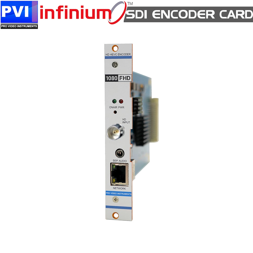 INFINIUM 3G-SDI HEVC HD encoder card front view