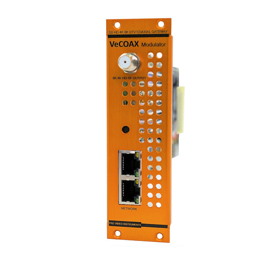 INFINIUM 4K over coax RF modulator module IP to QAM ATSC DVB-T for digital TV channel distribution over coaxial