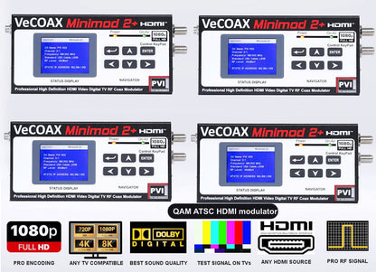 QAM ATSC HDMI modulator 4-pack bundle deal - four MINIMOD 2+ units