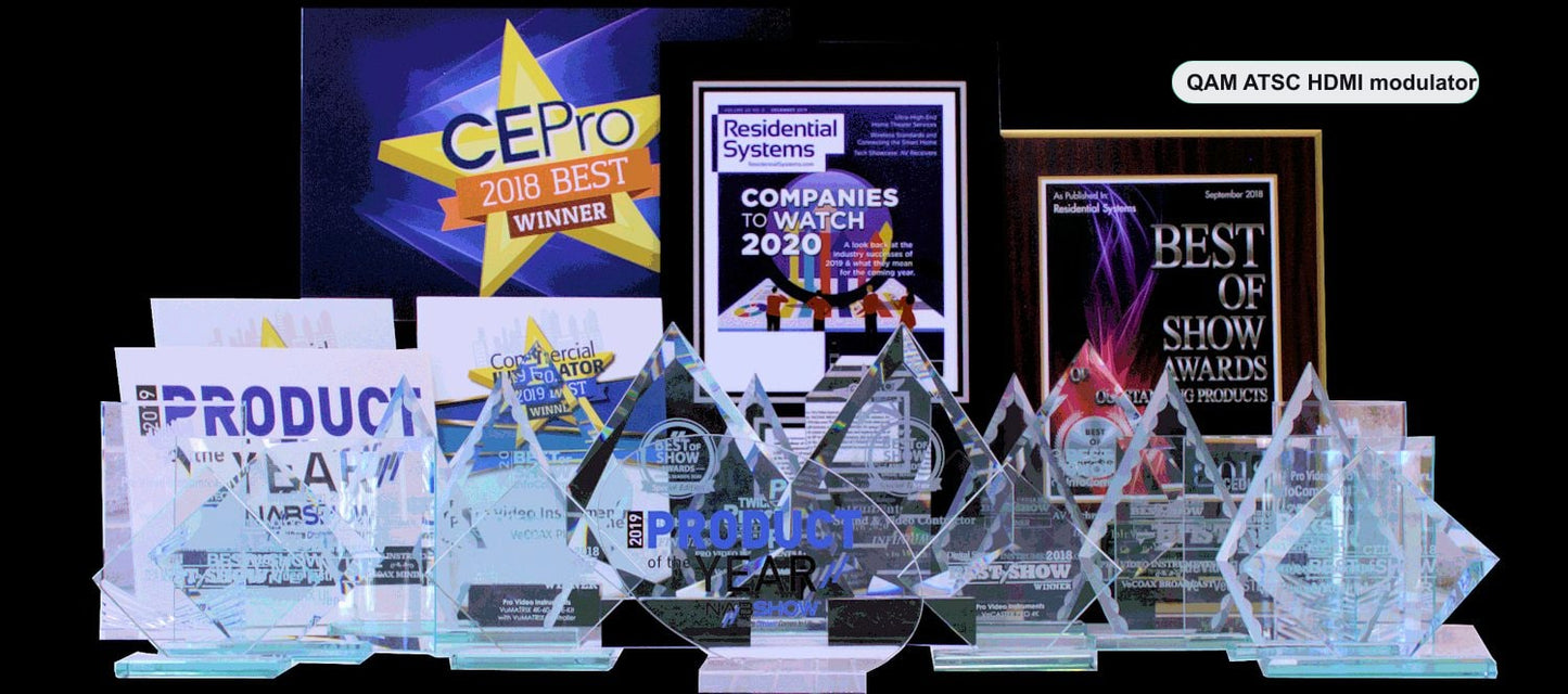 QAM ATSC HDMI modulator VeCOAX MINIMOD 2+ multiple industry awards NAB CE Pro CEDIA