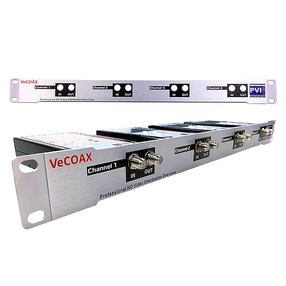 1RU 19 inch rack mount panel for VeCOAX MINIMOD HDMI modulators front-panel access
