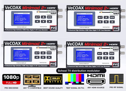 School TV distribution modulator 4-pack bundle deal - four MINIMOD 2+ units