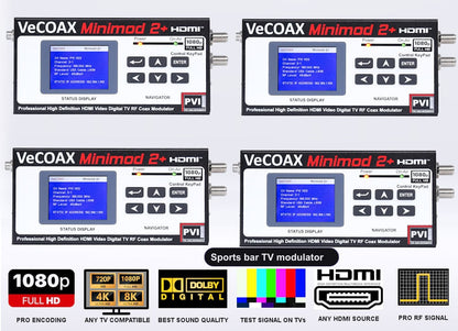 Sports bar TV modulator 4-pack bundle deal - four MINIMOD 2+ units