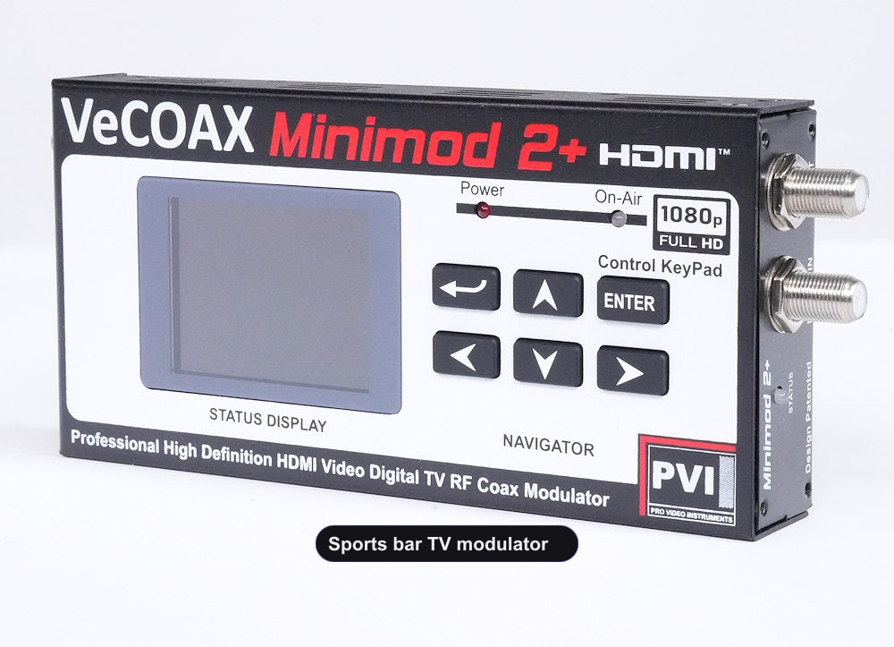 Sports bar TV modulator professional build quality right side ventilation