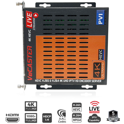 VeCASTER 4K HEVC — HDMI 2.0b IPTV Encoder (4K@30 UHD)