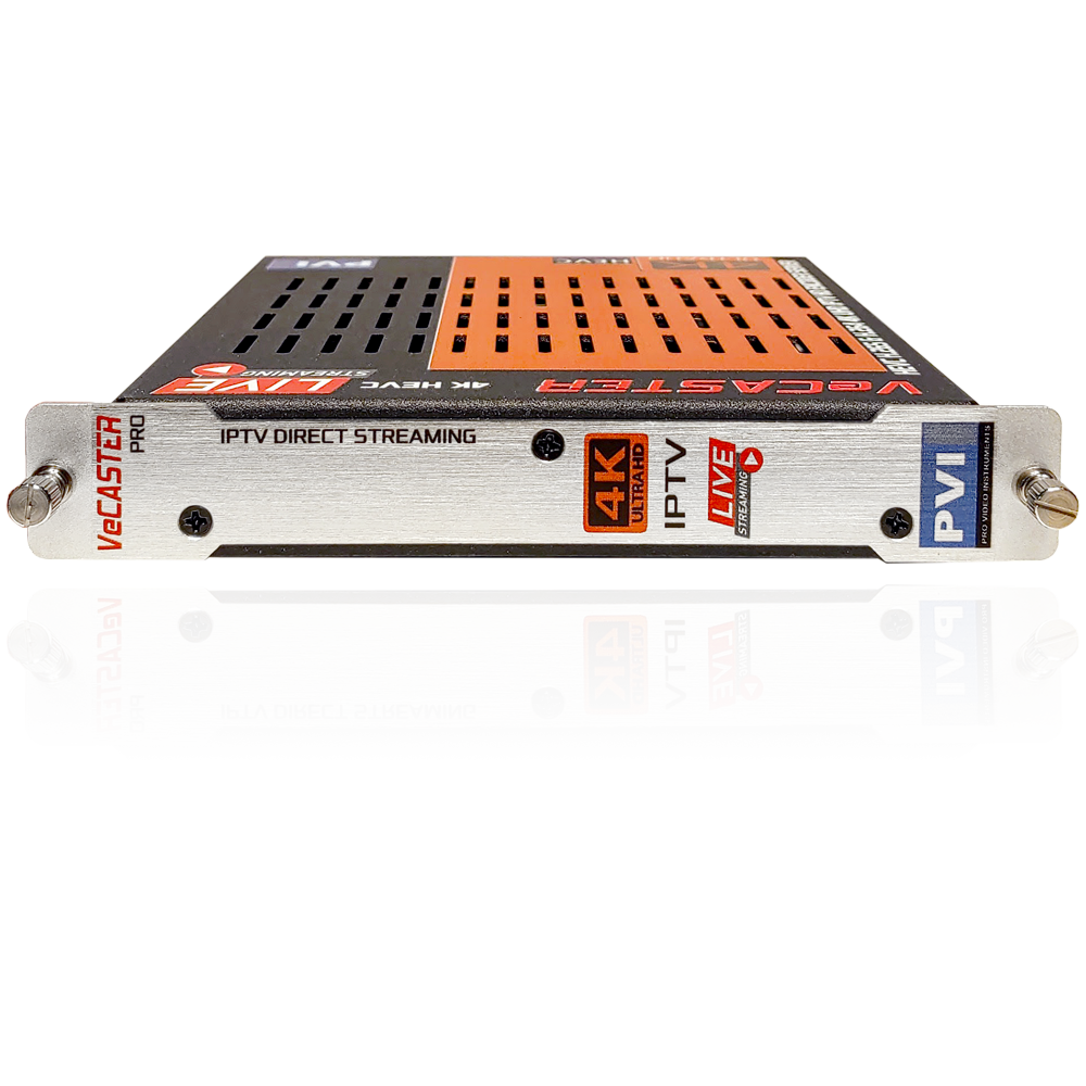 VeCASTER 4K HEVC IPTV encoder front view