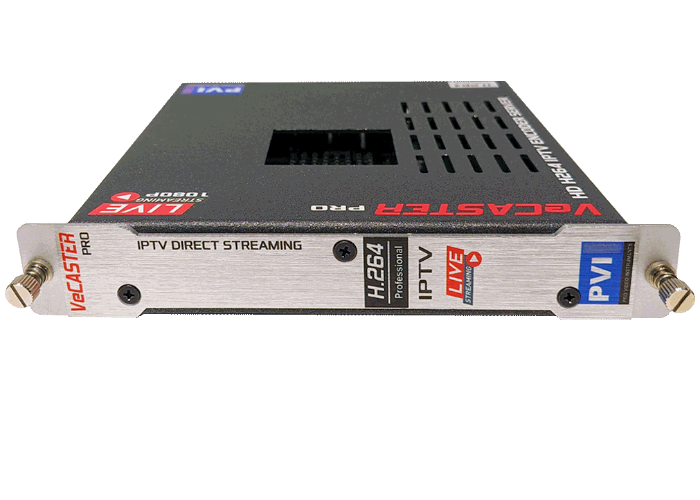 VeCASTER HD H.264 IPTV encoder built-in streaming server distributing to multiple players