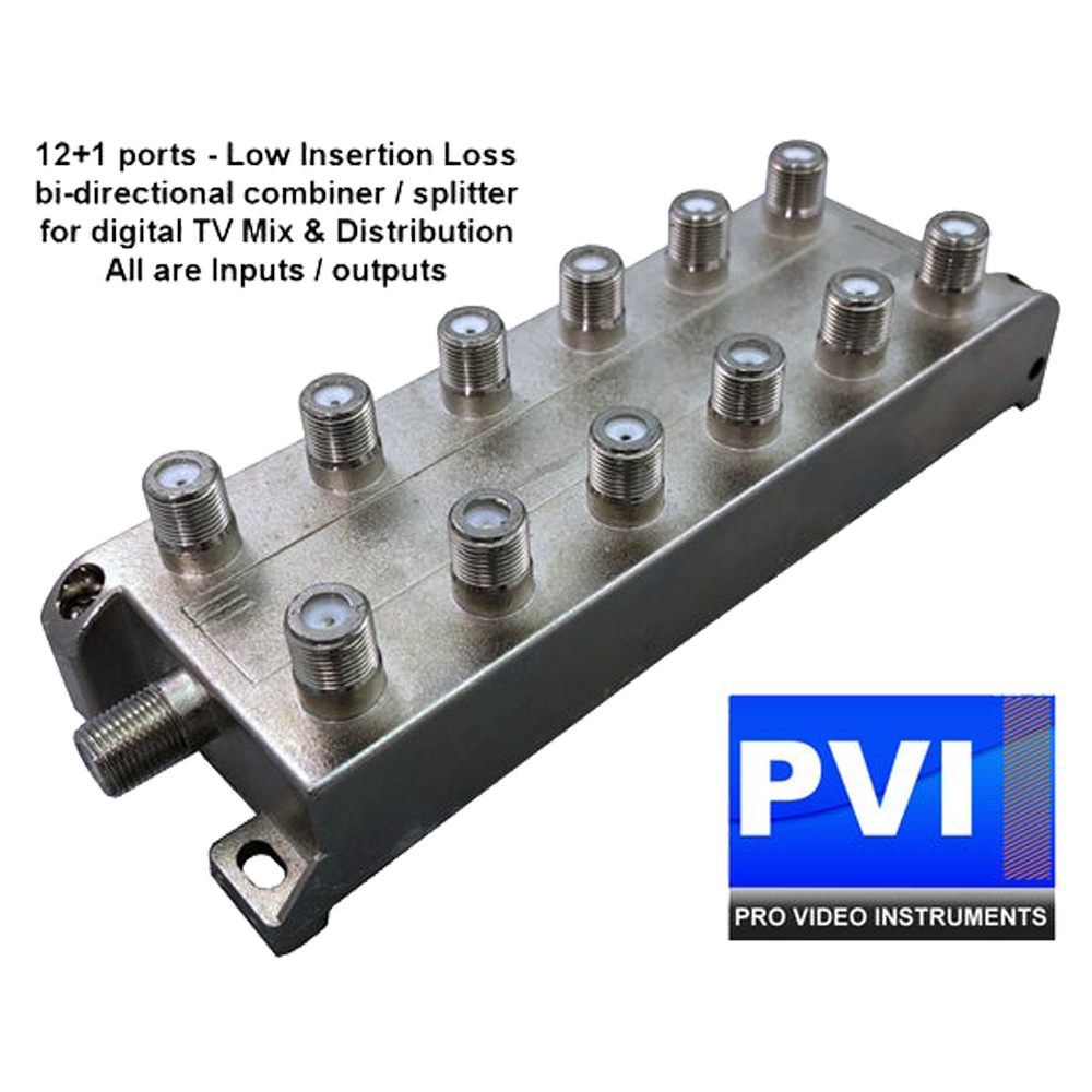 VeCOAX MICROMOD-3 SDI — Coax combiner splitter 13-port bidirectional TV coax mixer for HDMI modulators