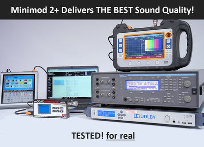 MINIMOD-2+ 4-Pack — HDMI modulator broadcast-grade Dolby Digital AC-3 audio test results
