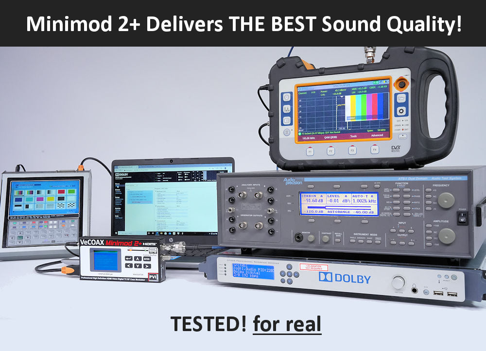 MINIMOD 4K broadcast-grade Dolby audio quality