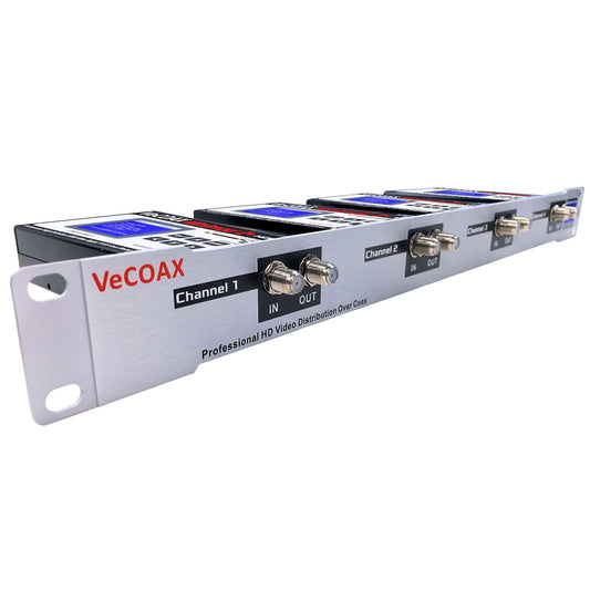 VeCOAX RACK-4 four channel HDMI RF modulator system over coax