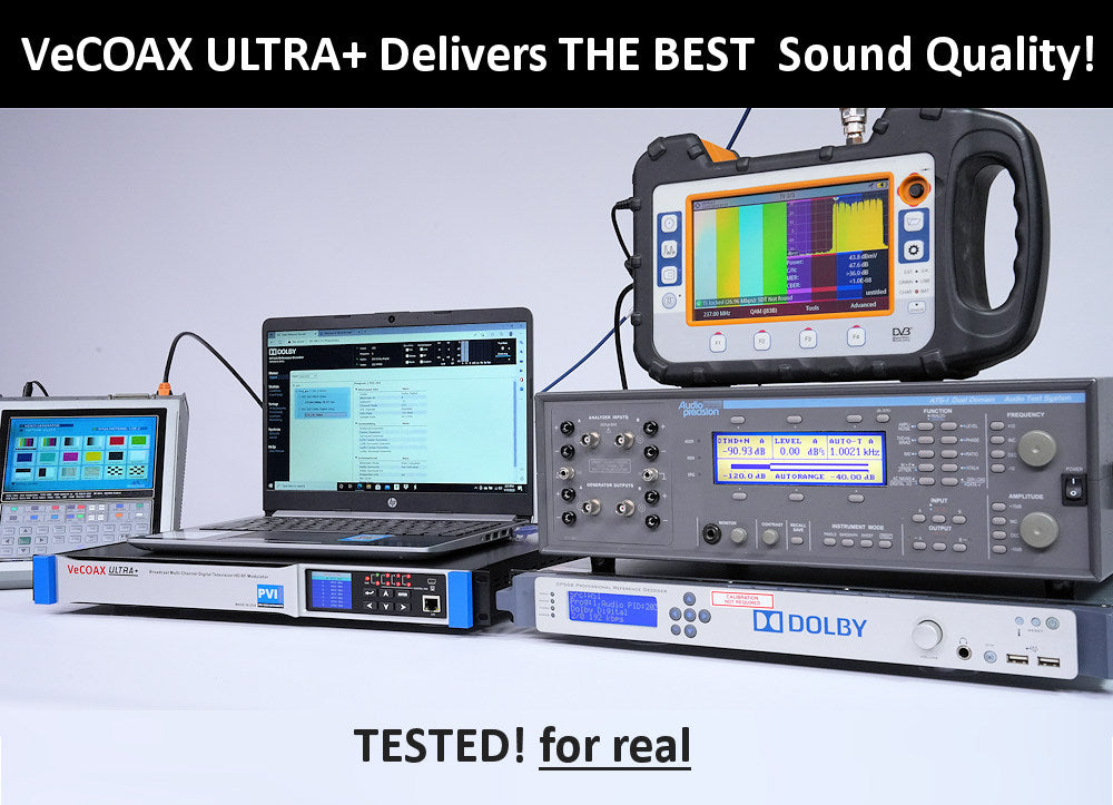 VeCOAX ULTRA+ Multichannel — best sounding hdmi rf modulator for qam atsc dvbt isdbt dvbc television 1