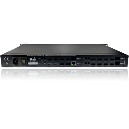 VeCODER ULTRA 4K 2-channel HDMI IPTV encoder rear input panel