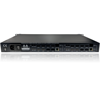 VeCODER ULTRA 4K HEVC 4-channel HDMI IPTV encoder rear input panel