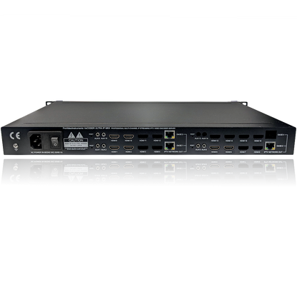 VeCODER ULTRA 4K HEVC 6-channel HDMI IPTV encoder rear input panel