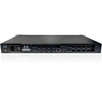 VeCODER ULTRA HD 4-channel HDMI IPTV encoder rear input panel