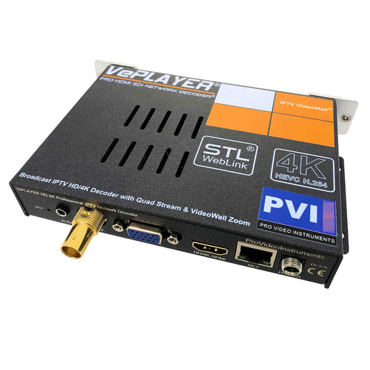VePLAYER 4K IPTV decoder HEVC H.265 H.264 professional IP video streaming decoder with HDMI output