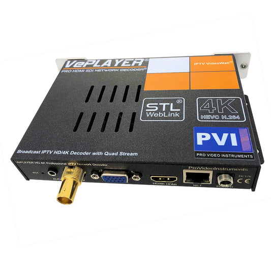 VePLAYER SDI broadcast 3G HD-SDI professional video decoder for IPTV IP streaming to SDI and HDMI output