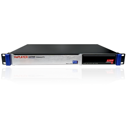 VePLAYER ULTRA-4 RACK four-channel IP video decoder front view