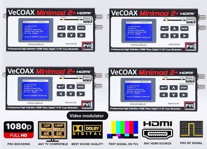 Video modulator 4-pack bundle deal - four MINIMOD 2+ units