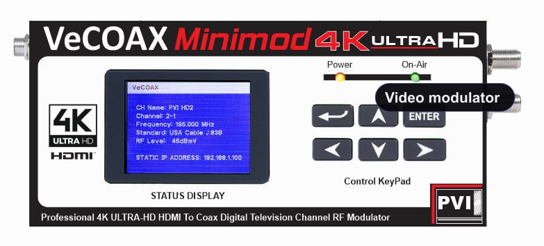 MINIMOD-4K upgrade - full 4K Video modulator over coax